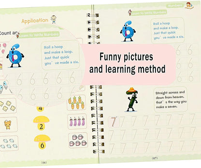 Sank Magic Practice Copybook (4 BOOKS,1 PEN,1 GRIP,10 REFILL) Pack of 1