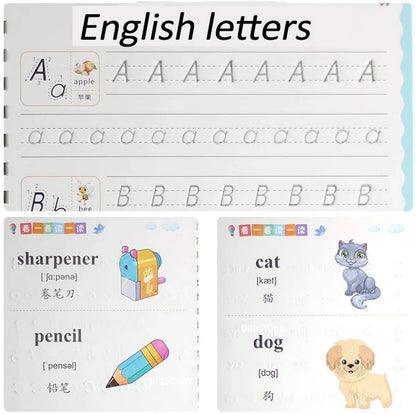 Sank Magic Practice Copybook (4 BOOKS,1 PEN,1 GRIP,10 REFILL) Pack of 1